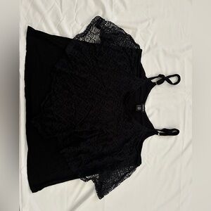 Torrid Black Lace Overlay Cami top size 2